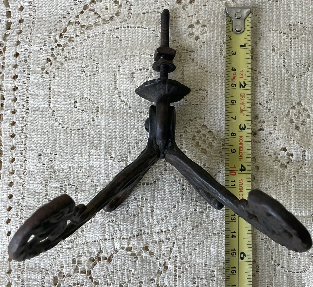 Antique Cast Iron Hooks, Halltree Hook & Lamp/Birdcage Hook