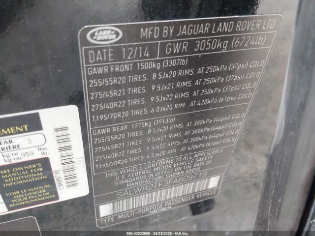 ROVER SPT 2015 Transmission Shift 979105