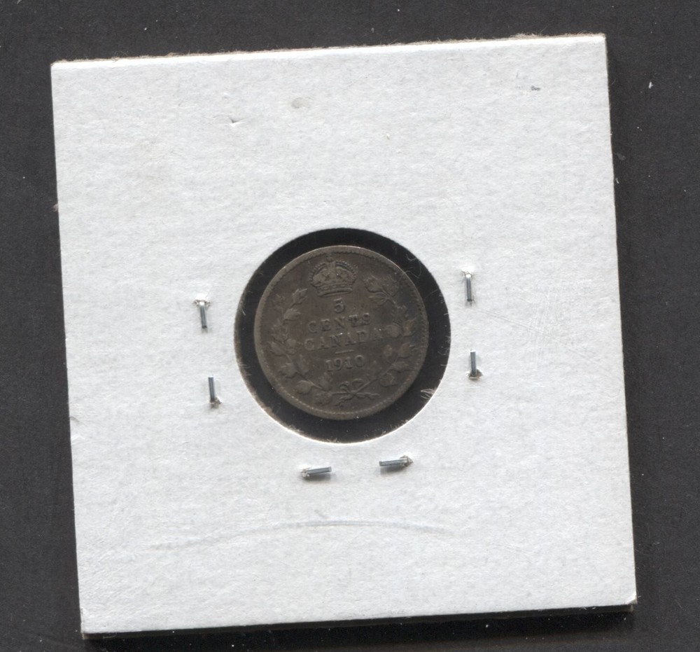 1910-Canada-5 Cents- 92.5% Silver