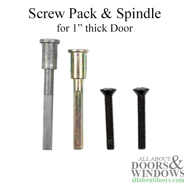 Screw Pack & Spindle for 1" Thick Door