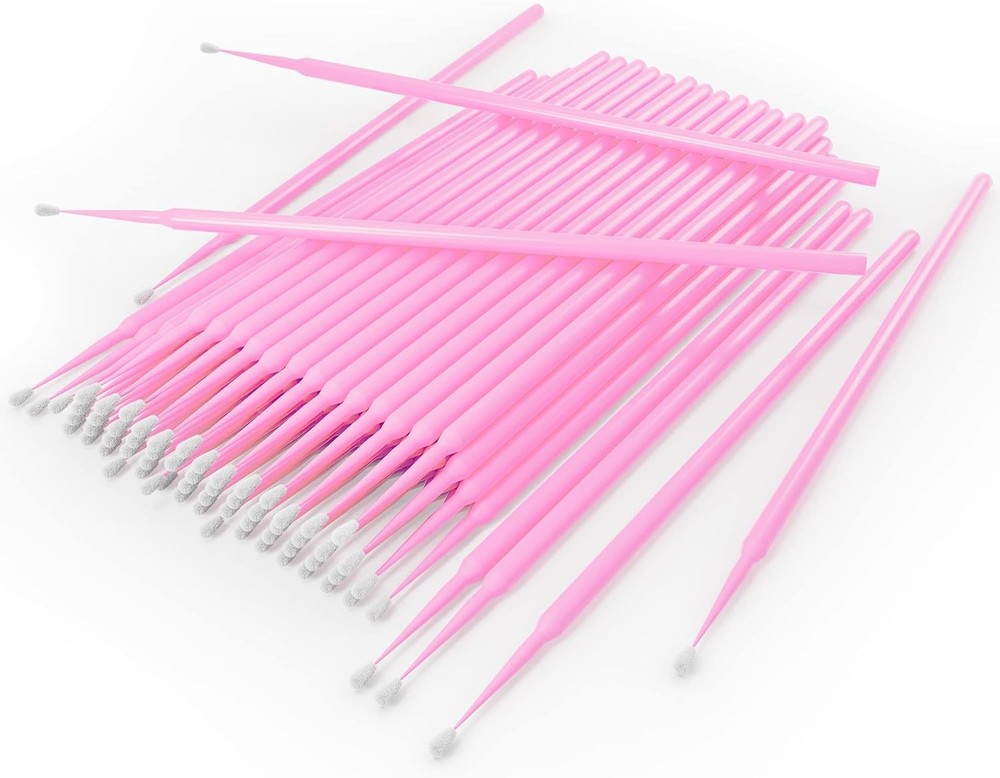 Microswabs for Eyelash Extenss in Pink – 2mm Soft Micro Applicator