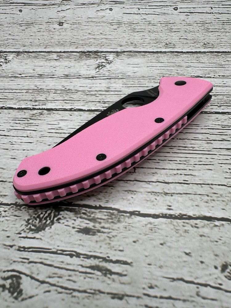 spyderco tenacious scales With Back Spacer Pink