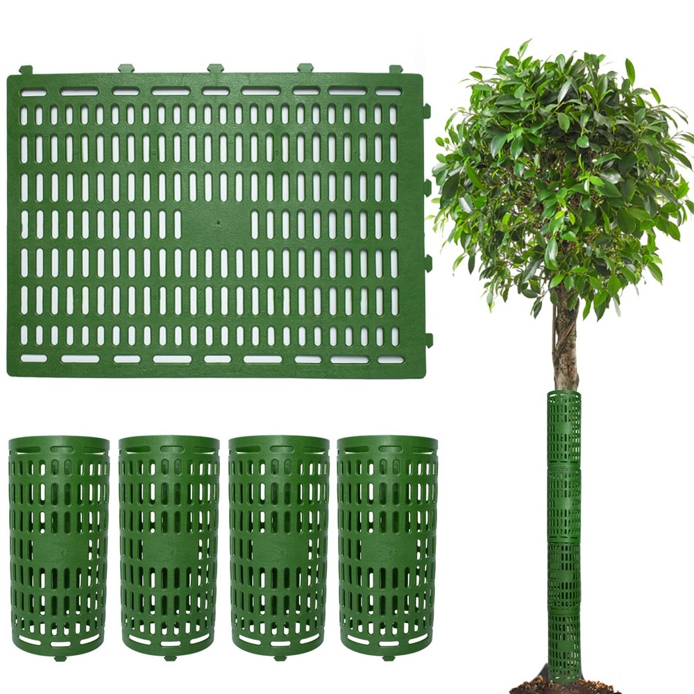4Pack Tree Trunk Protector Wrap Green Mesh Plant Covers Tree Tubes