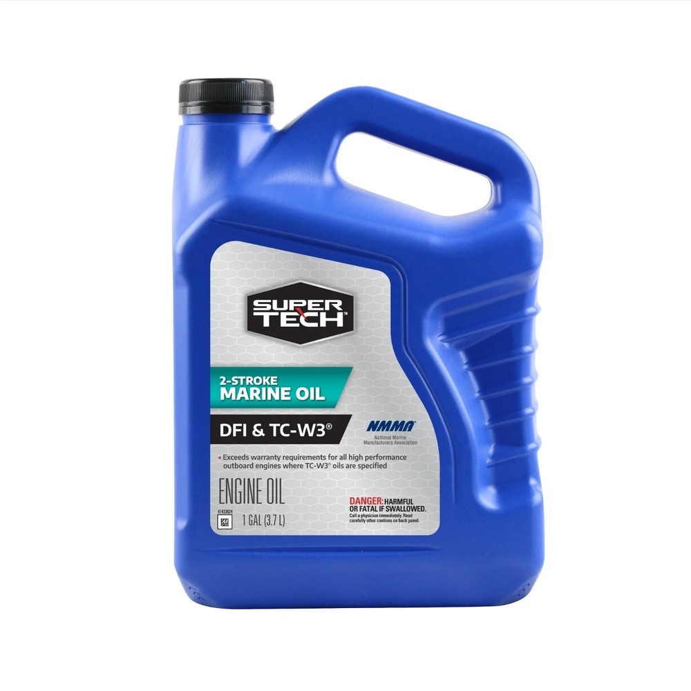 Super Tech TC-W3 Outboard 2 Cycle Engine Oil, 1 Gallon 2 pack