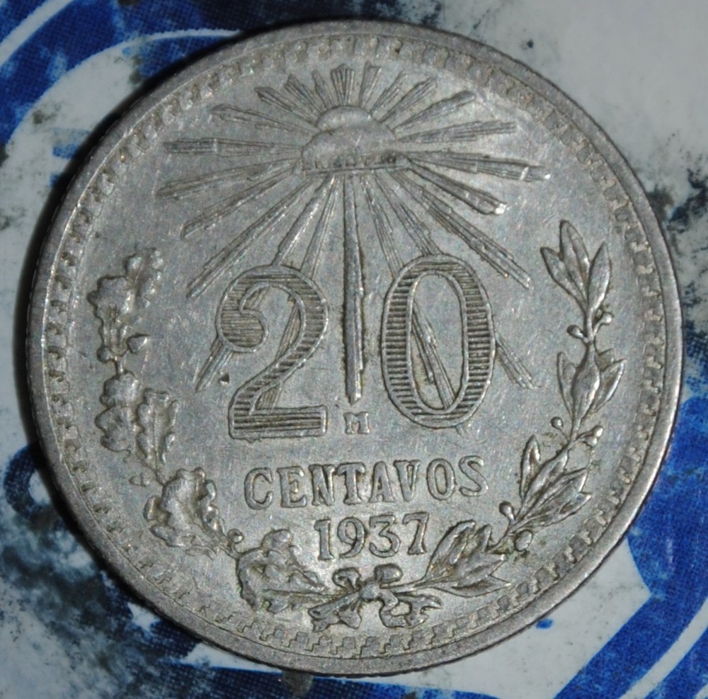 mexico 20 centavos 1937 {{{D176