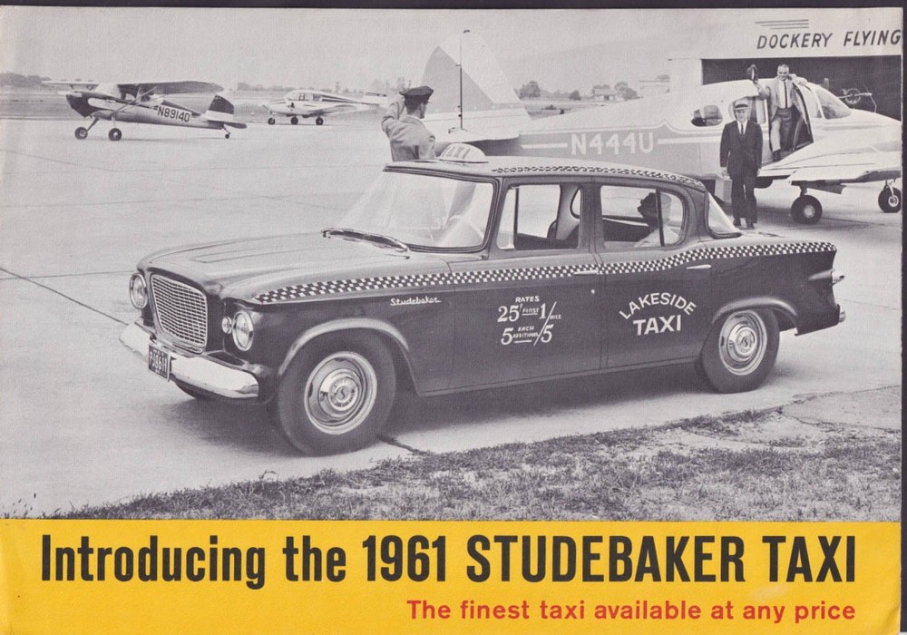 Introducing the 1961 Studebaker Taxi sales folder [three-color version]