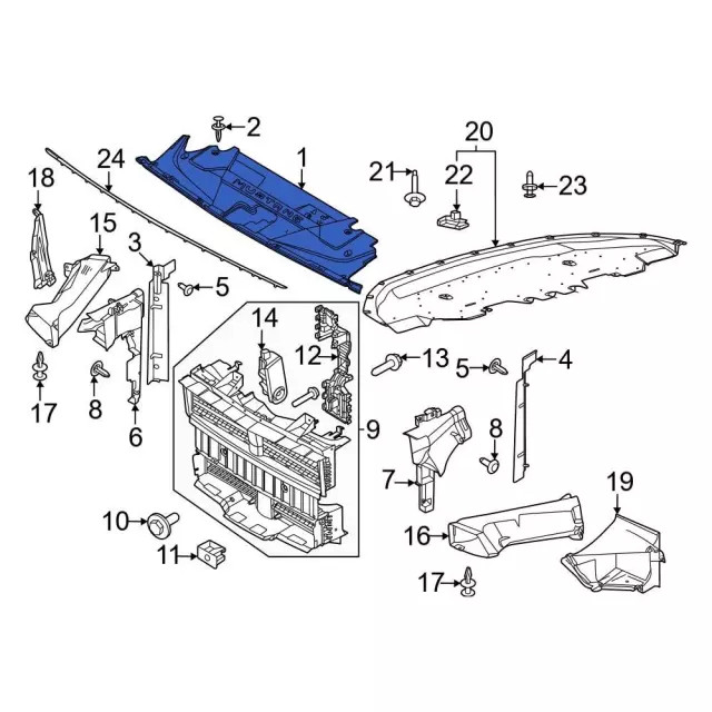 Genuine Ford Radiator Support Access Cover PR3Z16A238C