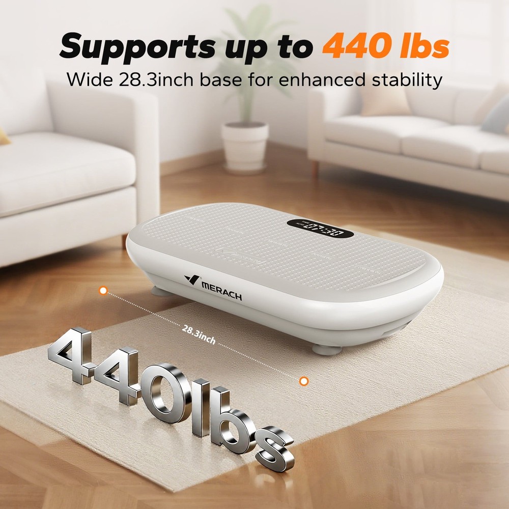 Vibration Plate Trainer Pro - 440 Lb Support, Enhanced Motor, Bluetooth, Silicon