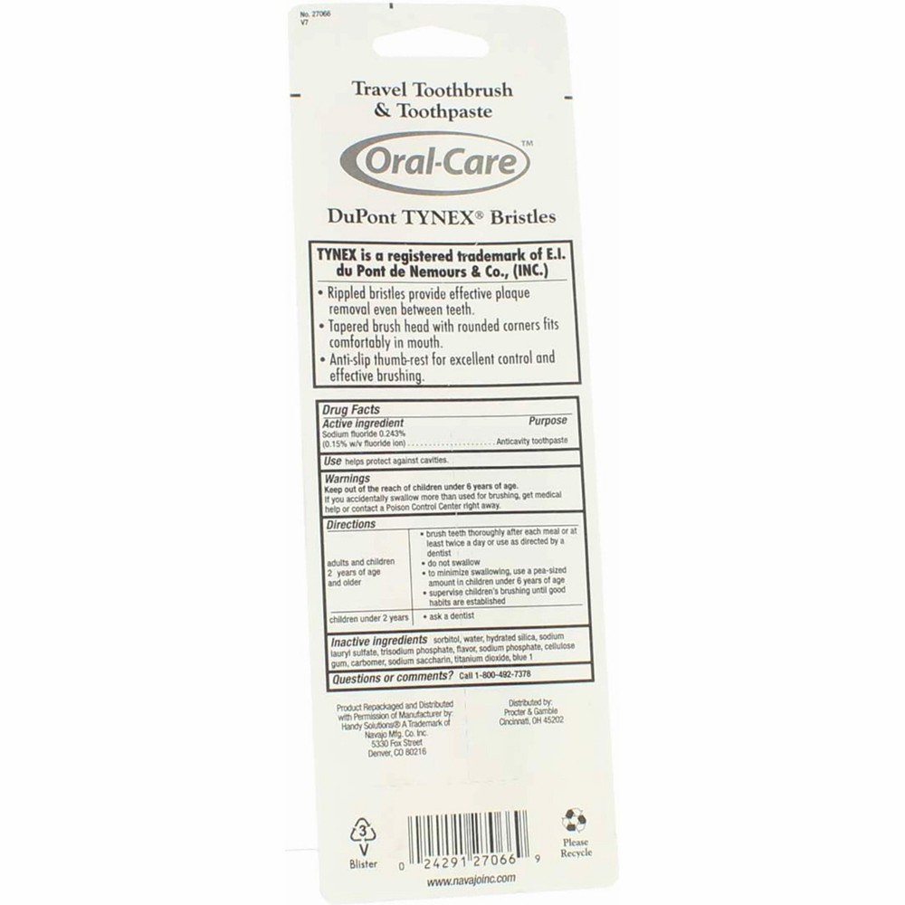 3 Pack Crest Cavity Protection Toothbrush & Toothpaste Kit