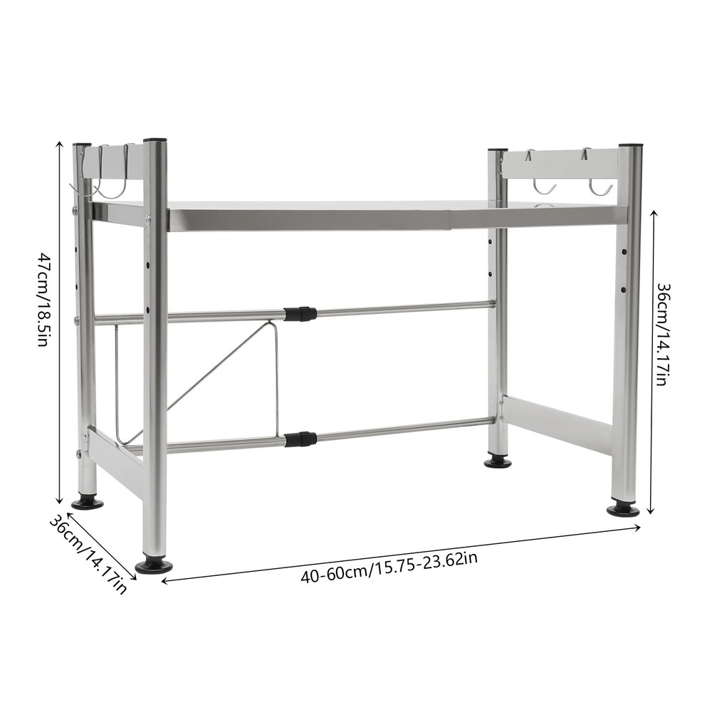 Microwave Oven Rack, Expandable Microwave Oven Stand, Adjustable Kitchen Counter