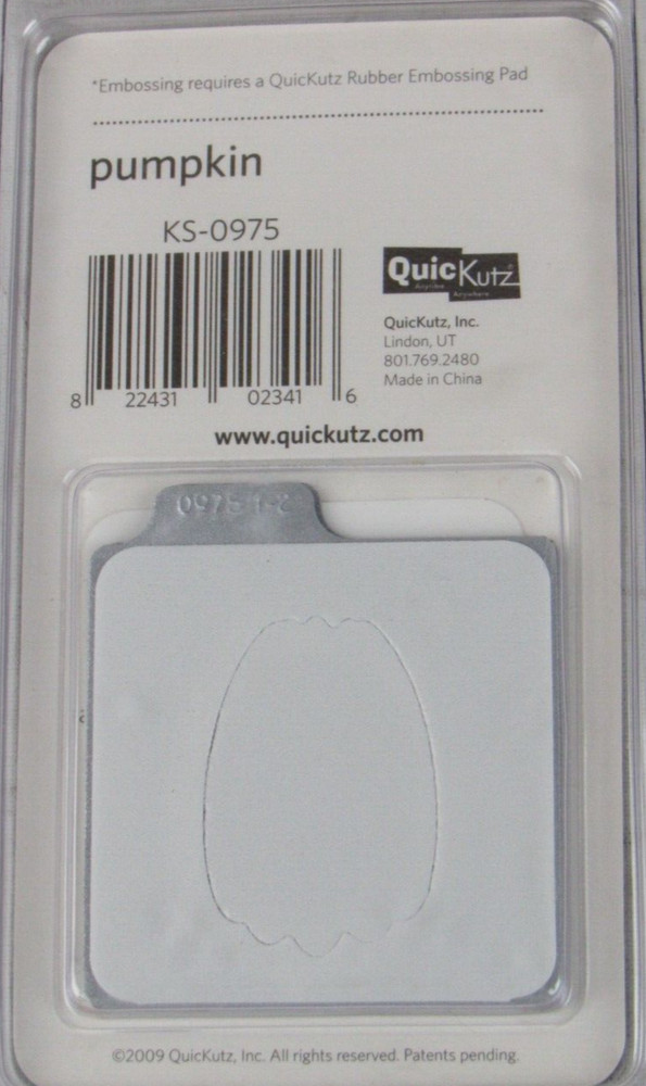 QuicKutz Pumpkin 2x2, 2 Cutting Die Set KS-0975