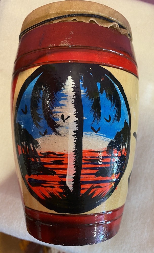 PAIR Hand Painted CUBAN BONGOS 6” Tall *Decorative & Functional*