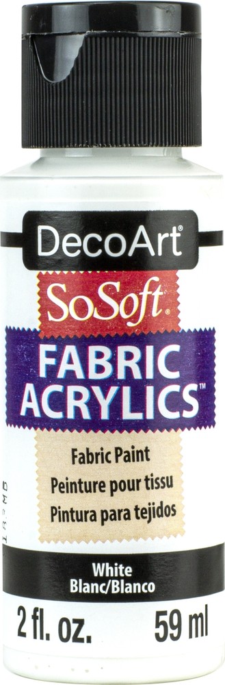 DecoArt SoSoft Fabric Acrylic Paint 2oz-White