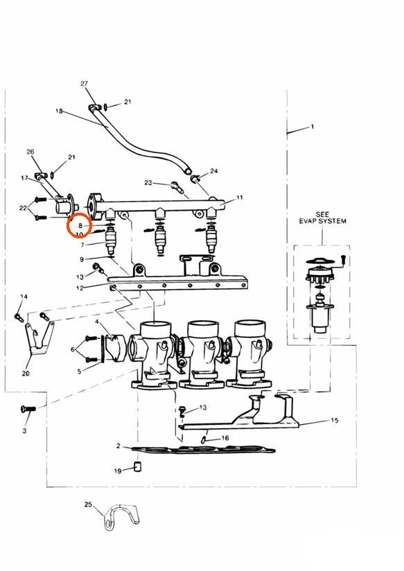Triumph T1245016 - Upper Fuel Injector O-Ring
