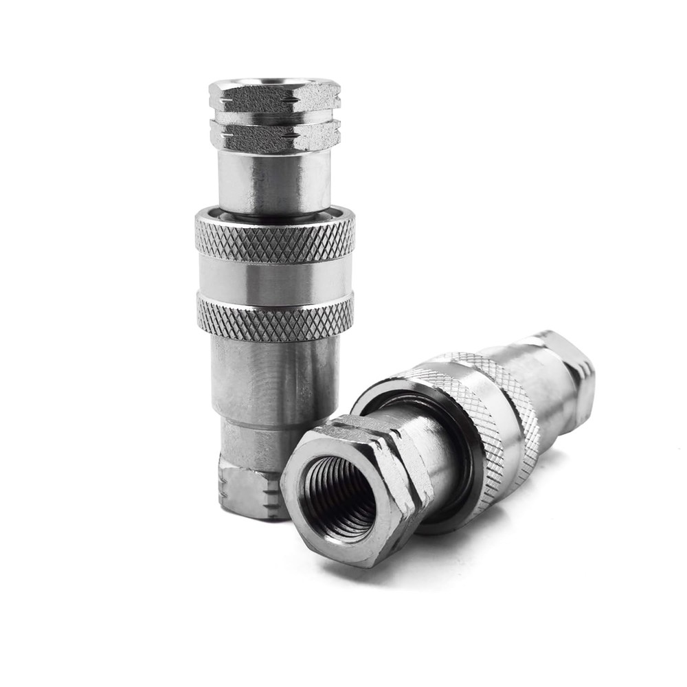 2 sets 1/4" NPT Thread ISO 7241-A Hydraulic Quick Connect Coupling Coupler