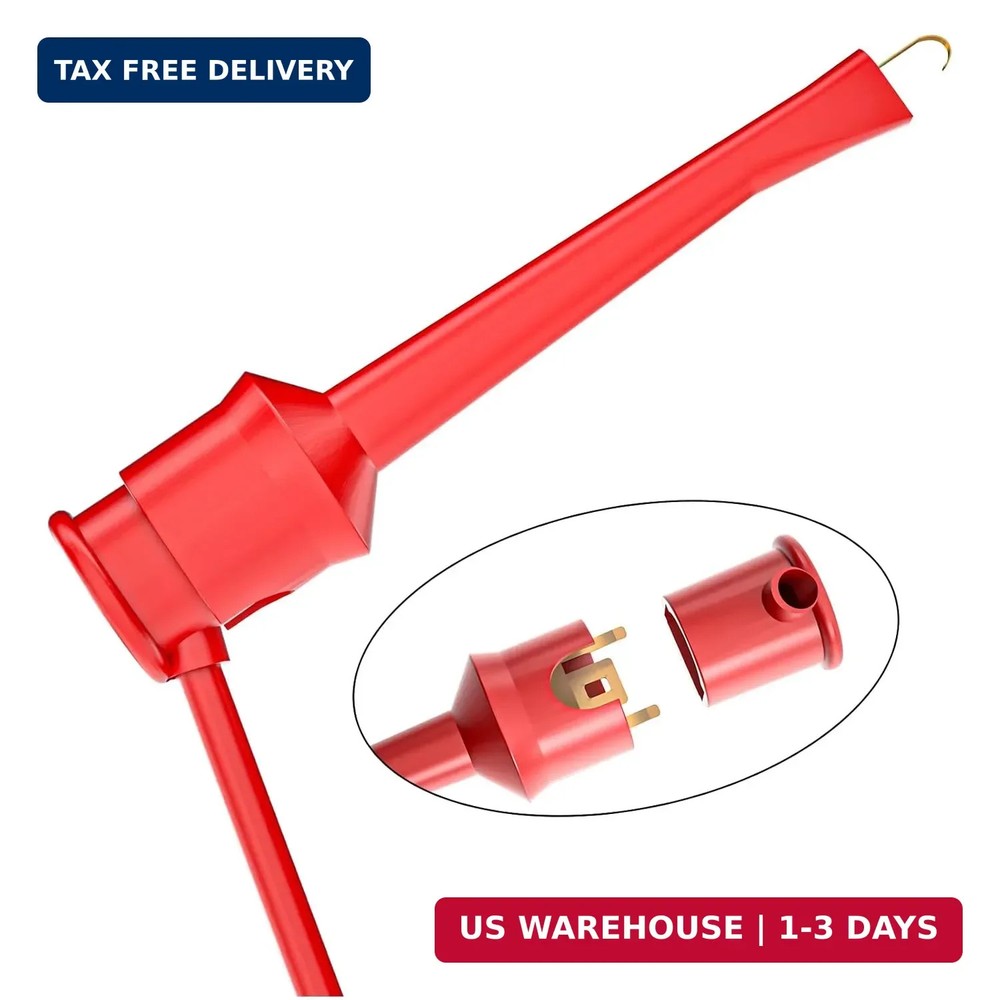 Goupchn Test Hook Clips Silicone Test Leads 5PCS Testing Cables Wires Dual IC Ho