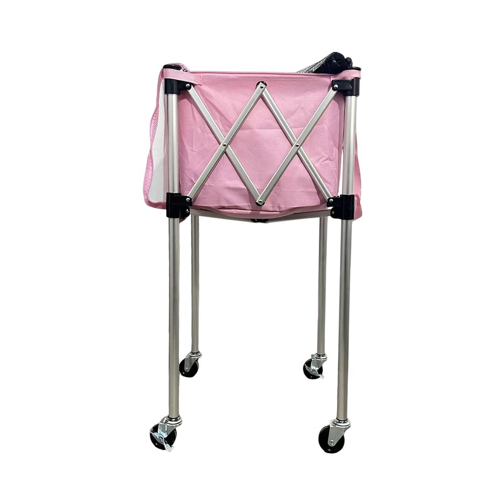 Foldable Tennis Ball Cart Organizer for Training Practice Practical Basket
