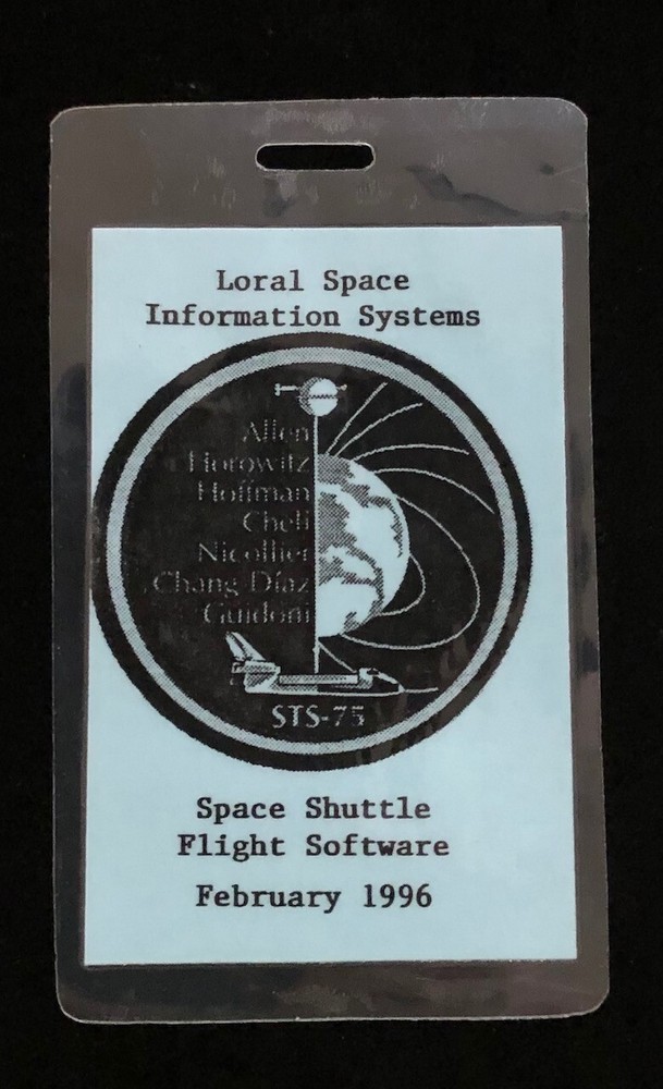 LORAL CORPORATION STS-75 CONTRACTOR ACCESS BADGE