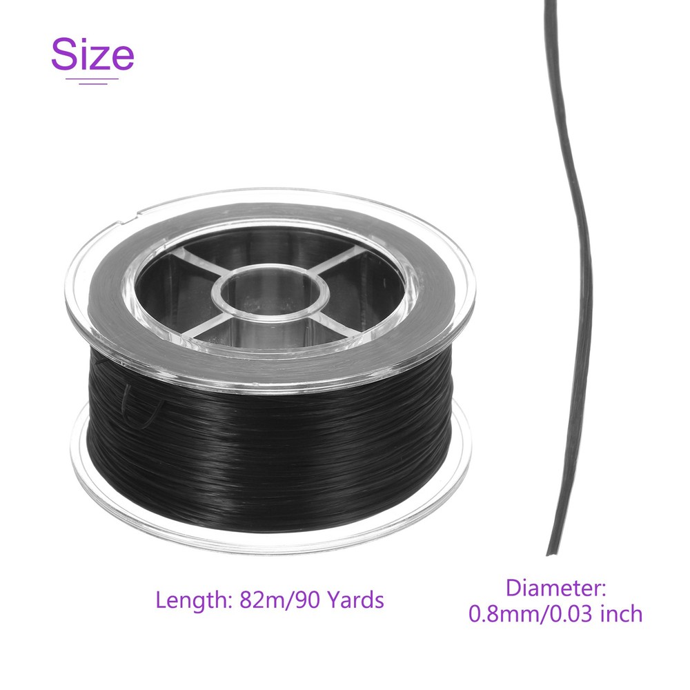 Elastic String for Bracelets,0.8mm Black Stretch Bead Cord Strings ,82m