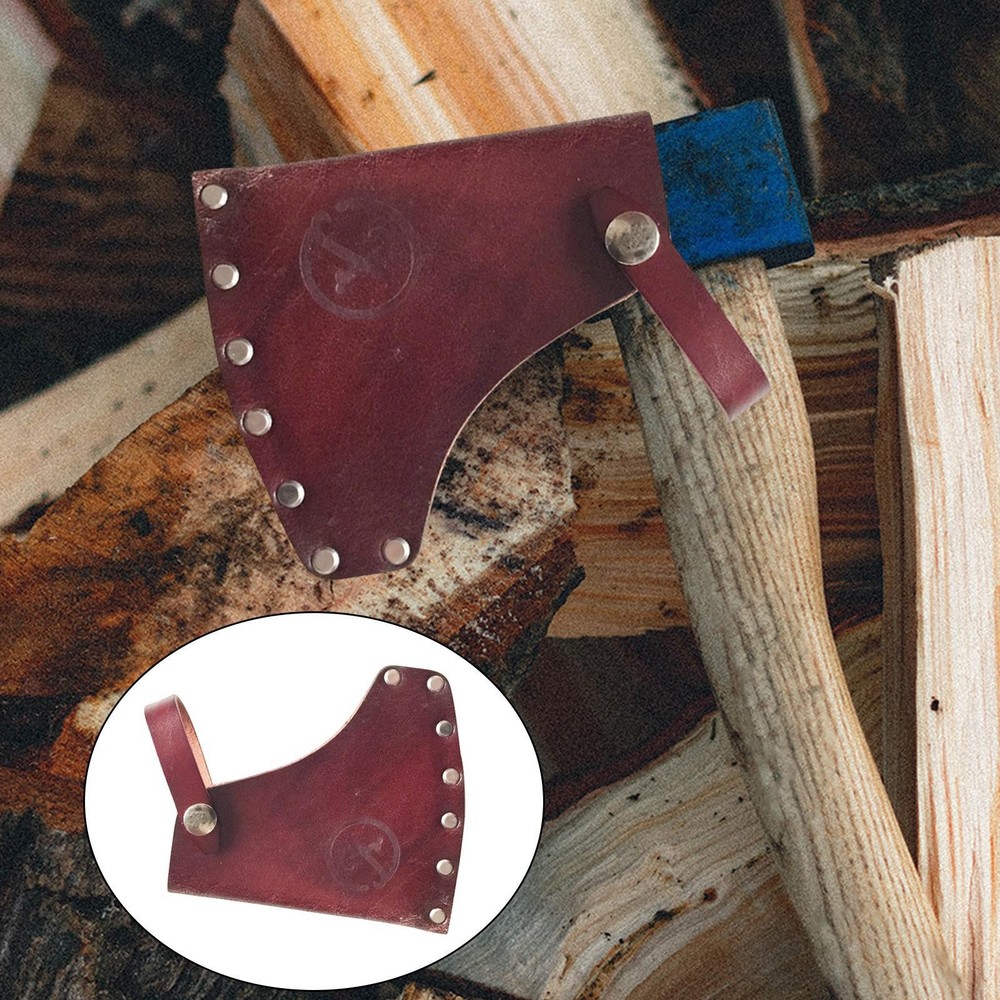 Leather Axe Hatchet Blade Cover Axe Head Sheath Case Belt