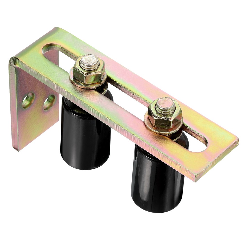 Slide Gate Guide Roller with l Post Bracket 2.4" Nylon Rollers Gate Black