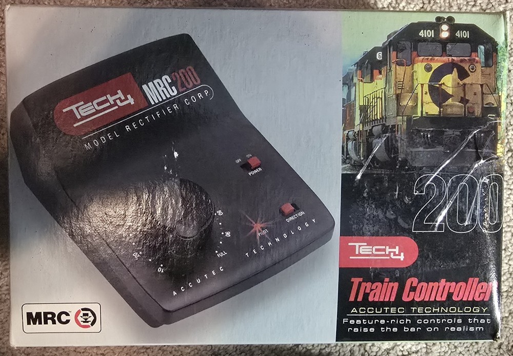 TECH 4 MRC 200 Model Train Controller Accutec Technology Complete Box Used Once