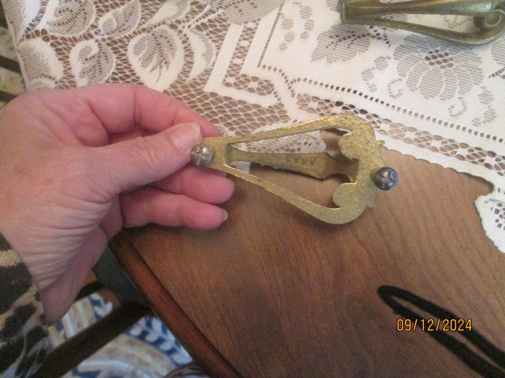 4 Vintage Mid Century Modern Drawer Pulls- Metal