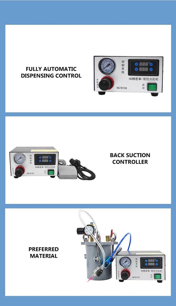 Double Control Glue Machine 1810A Gluing Machine with Controller Precision