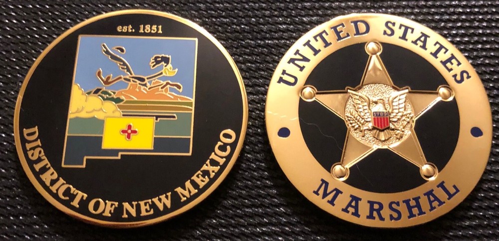 US Marshals Service FirstGEN DofNM roadrunner gold version challenge coin