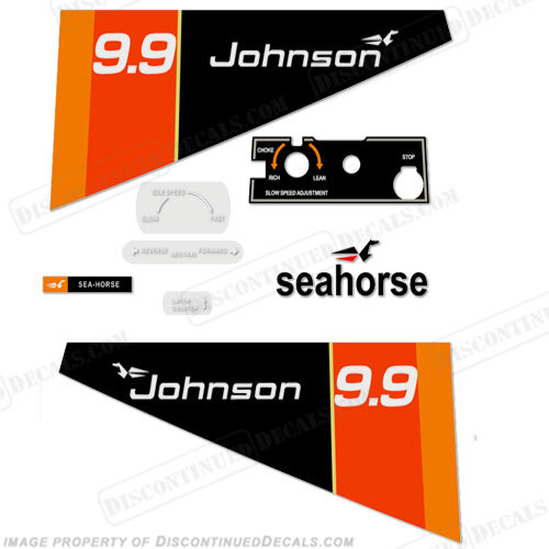Fits Johnson 1976 9.9hp Decals