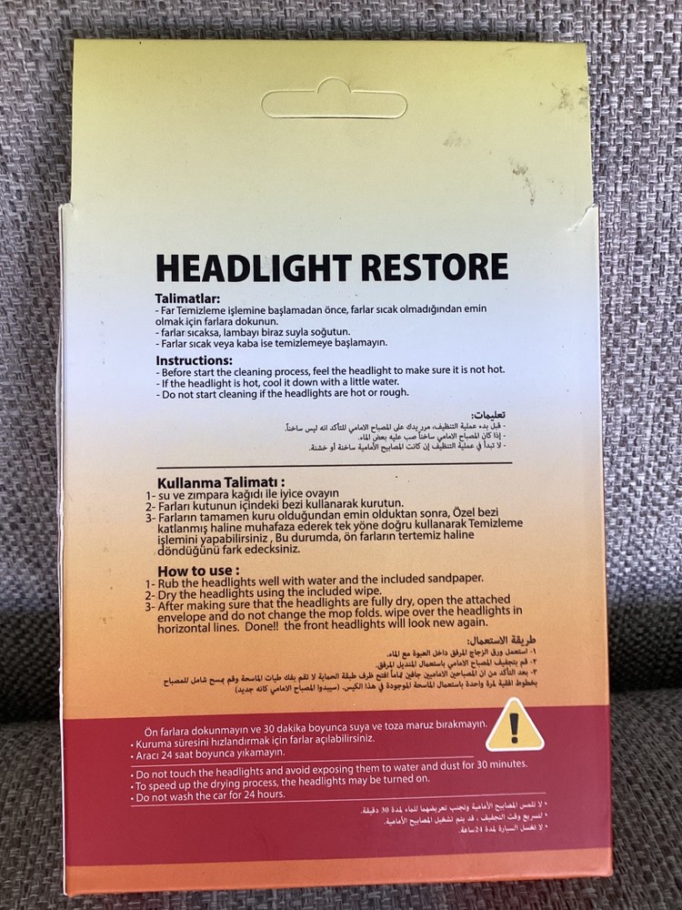 IDEAL ATOM Headlight Restore Car Cleaning Kits