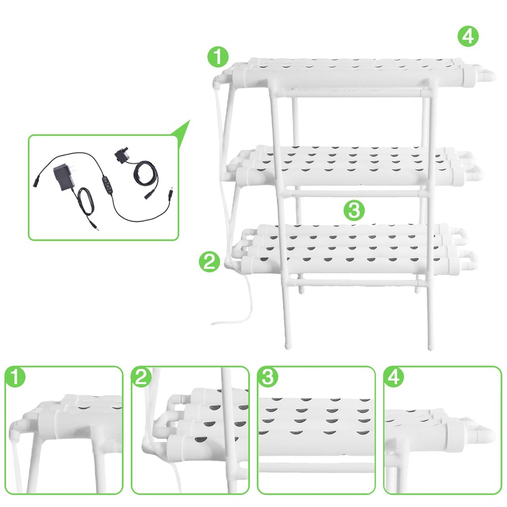 Hydroponic Grow System 3 Layer 108 Planting Sites Hydroponic Growing Kit