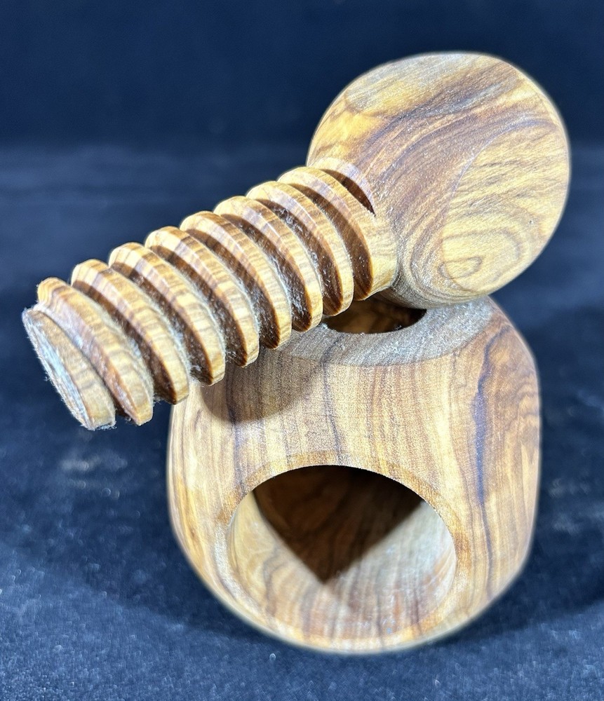 Olive Wood Handmade Screw Nutcracker