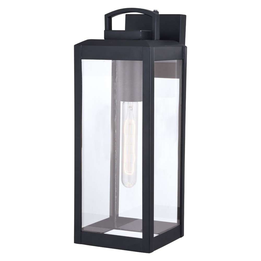 Kinzie 1-Light Outdoor Wall Sconce in Transitional and Rectangular Style 16.75
