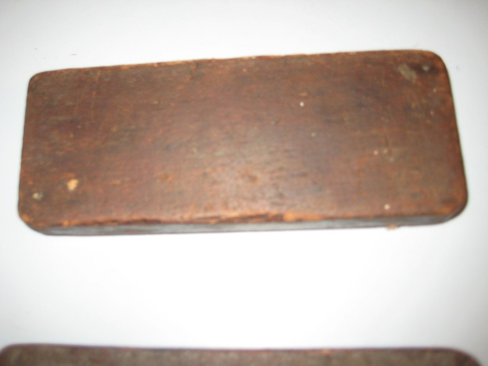 Antique Honing Sharpening Stone Knife Sharpener Kitchen Tool Wood Box Case