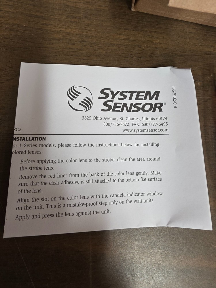 System Sensor LENS-BC2 Blue Lens