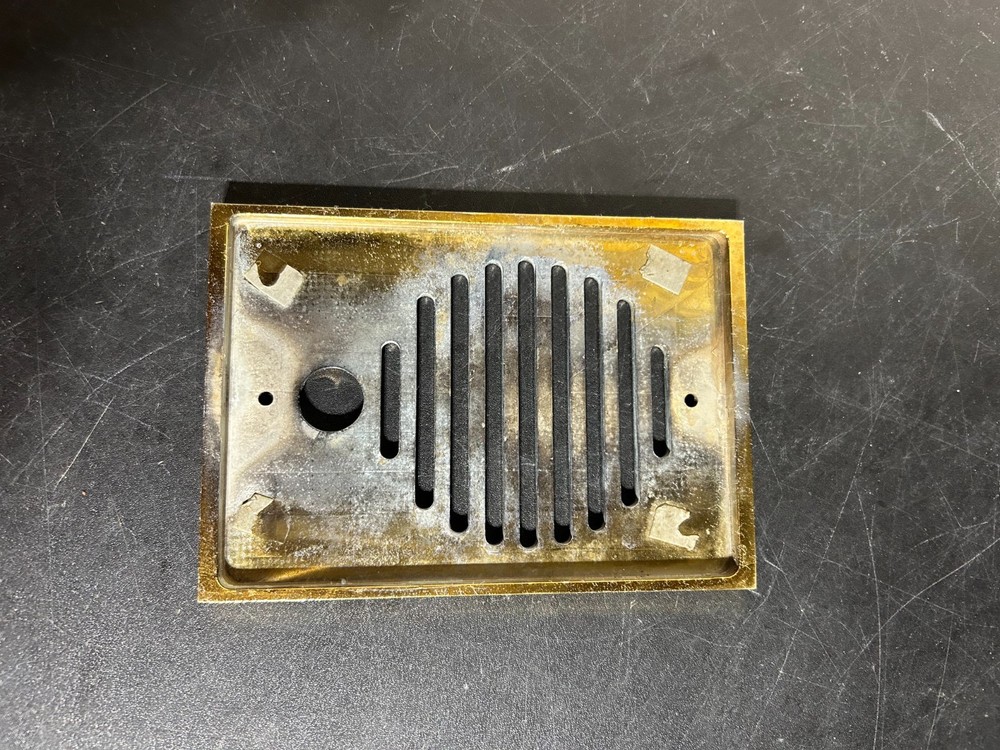 Solid Brass intercom cover used