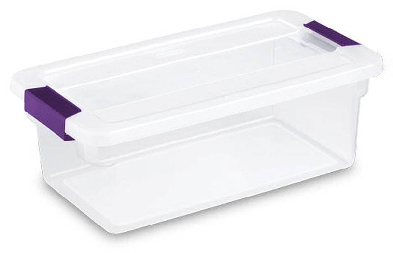 Sterilite 6 Quart Plastic ClearView Latch Box Storage Container Tote, 12 Pack