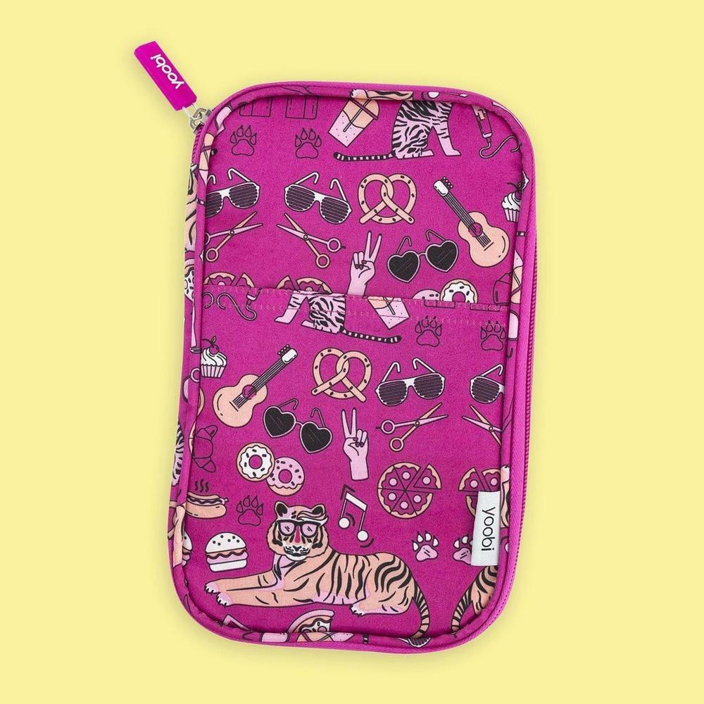 Yoobi Brand Pencil Organizer ~ Pink ~ Tiger Design