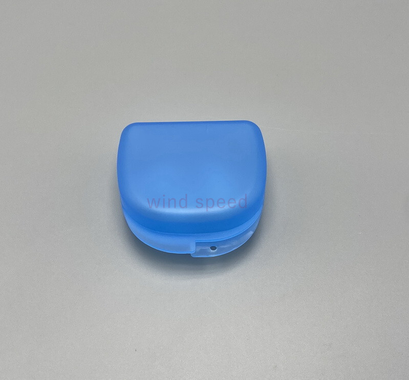 Sealed Dental Retainer Boxes Denture Case Mouthguard Storage Box Container Blue