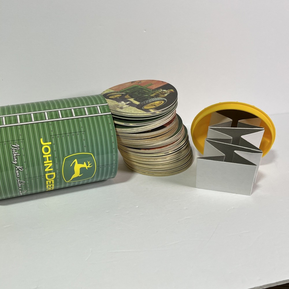 John Deere 'Nothing Runs Like A Deere' Refillable Coaster Dispenser Silo