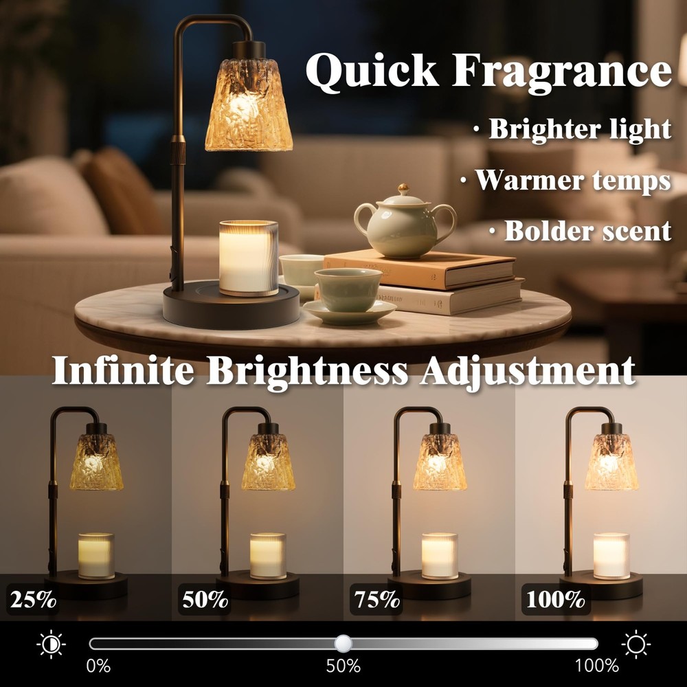 Candle Warmer Lamp with Timer. Foldable and Height adjustable.