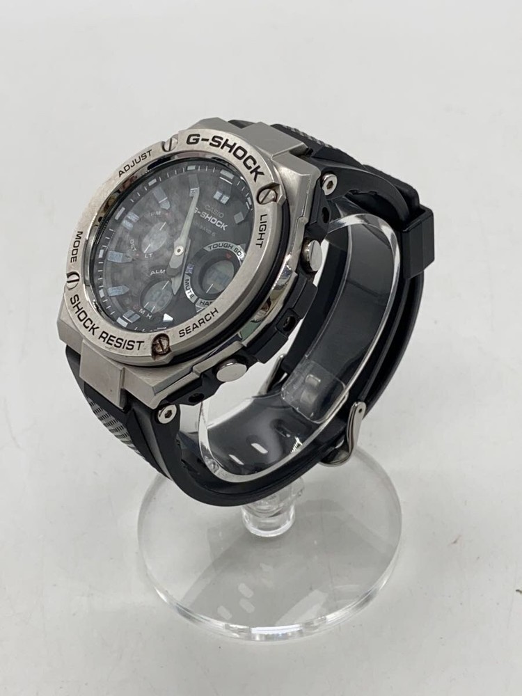 CASIO Solar Watch G SHOCK Digital Analog SLV BLK