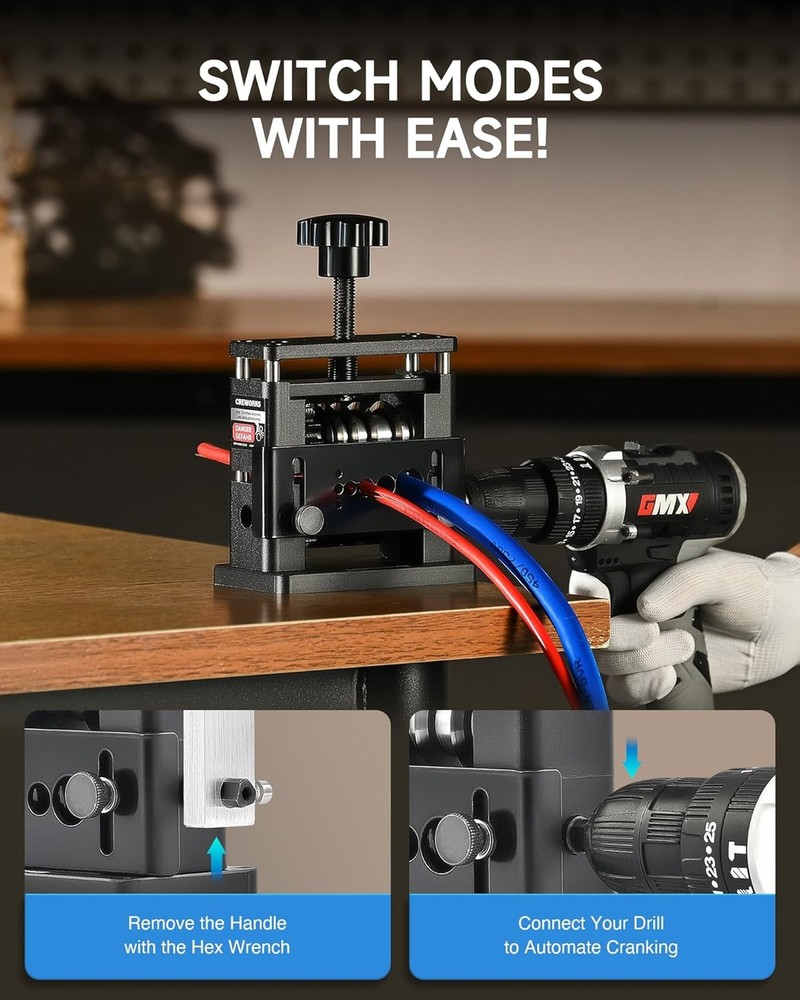 Manual Wire Stripping Machine,Drill Powered WireStripper Machine with 6Channels