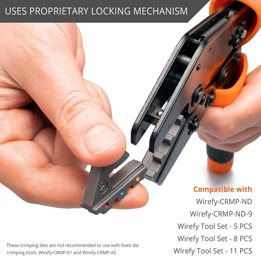 Silver Ergonomic Crimping Tool for Secure 20-10 AWG Open Barrel Terminals