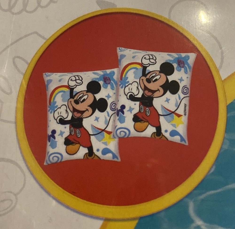 Mickey Mouse Float Armbands Pool Floaties Disney Junior Swimming Ages 3 - 6