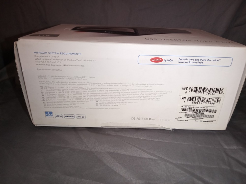 Lacie S+Arck 1tb