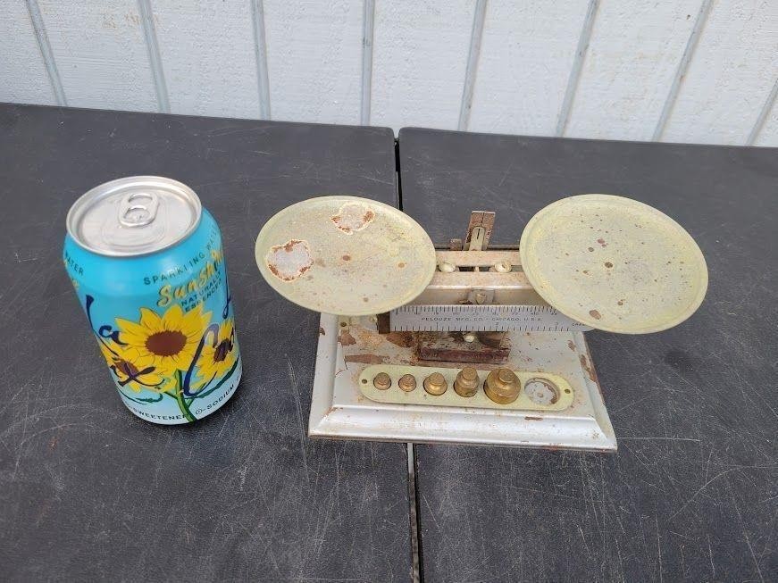 Pelouze Metal Balance Scale Chicago USA Rustic Decor Lab