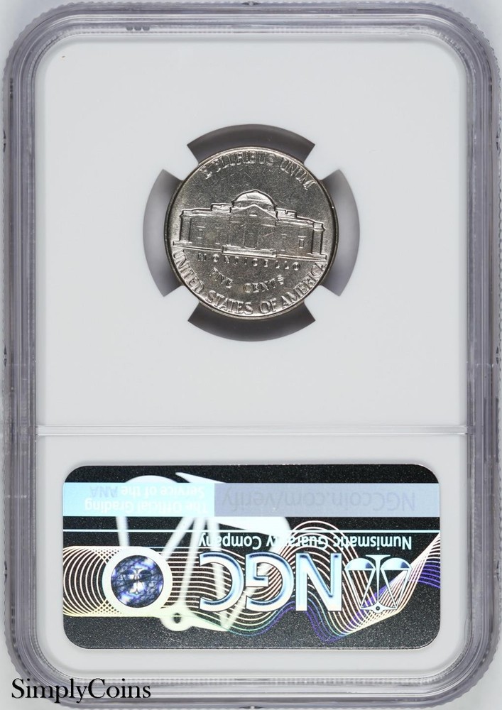 1954 Jefferson Nickel NGC MS65