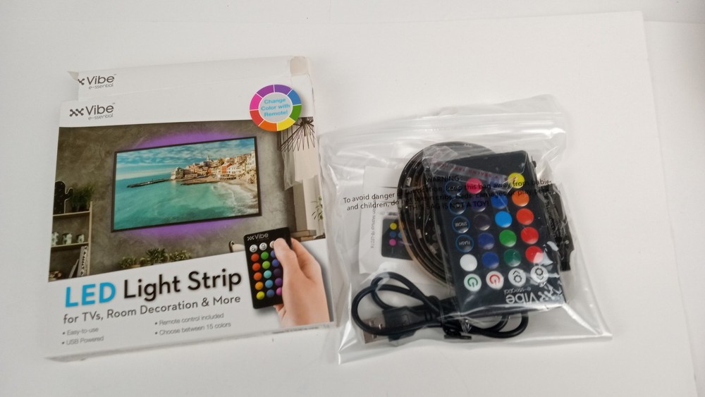 Vibe E-ssential FB-LED16 LED Light Strip Kit Remote USB 1M